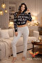 Women's Hooded Crop Sweatshirt & Gray Sweatpants Home Comfort Set