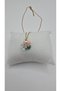Stainless Steel Gold Color Vintage Clover Model Zircon and Pearl Stone Necklace