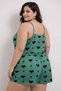 Black Heart Pattern Plus Size Women's Nightgown, Oversized Women's Hundred Percent Cotton Nightgown - 2