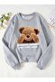 Unisex Gray Surpirse Printed Hooded Sweatshirt