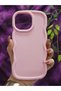 iPhone 16 Promax Compatible Soft Textured Wave Edge Powder Pink Case