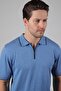 A.Havıcı Collar Stripe Zippered Men's Cotton Knitwear T-Shirt - 4