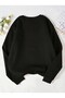 Unisex Black Surpirse Printed Hooded Sweatshirt - 2