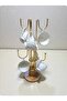 Gold Color Metal Cup Rack Countertop Coffee Cup Stand Cup Holder - 3