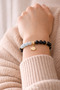 Obsidian, Aquamarine, Fish Symbol Bracelet |   Peace and Protection Energy - 4