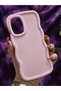 Samsung Galaxy A52 Compatible Soft Textured Wave Edge Powder Pink Case
