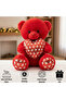30 CM Soft Red Teddy Bear with Heart – Gift for Valentine’s, Birthday & Special Occasions - 8