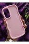 Samsung Galaxy A16 Compatible Soft Textured Wave Edge Powder Pink Case - 4