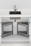 Omaş 2 Pieces 2-Tier Triangle Shelf Unit – Stylish and Practical Organizer Corner Bathroom Shelf for Corner Spaces - 2