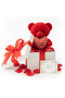 30 CM Soft Red Teddy Bear with Heart – Gift for Valentine’s, Birthday & Special Occasions - 2