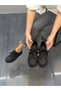 Black Sonya Linen Lace-Up Women's Sports - 2