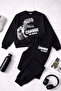 Boy's Printed Bottoms and Tops Tracksuit Set - 3