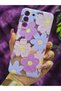 Samsung Galaxy S21 Fe Compatible Pastel Colored Flowers Patterned Transparent Phone Case - 2