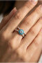 Silver Color Evil Eye Bead Model Women's Ring Does Not Tarnish |   Stylish and Durable Jewelry