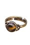 Tiger Eye Ring Adjustable Strength Courage Abundance Natural Stone - 3
