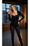 Square Neck Notch Detailed Knitwear Top