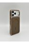 Luxury Vegan Leather MagSafe Case - Electroplated Metal Frame &Lens Protection for iPhone 17 Pro