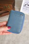 Small Leather Card Holder with Zippered Accordion Compartment 1265