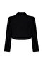 Tweed Jacket with Flap Collar Black - 3