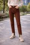 Luna Vintage Brown High Waist Stretch Fabric Women's Mom Jean - 3