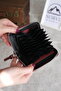 Leather Card Holder with Zippered Accordion Compartment Red 1260 - 2