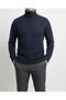 Italian Style S Slim Fit Turtleneck Men's Knitwear Sweater Navy Blue T13006 - 2