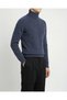 Italian Style S Slim Fit Knitwear Turtleneck High-Neck Sweater Navy Blue T13602