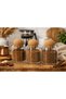 3-Piece 500 ml Glass Coffee Jar – Cork Ball Lid, Turkish Filter Granulated Coffee Set – Label Gift - 4