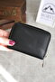 Genuine Leather Wallet Card Holder with Zipper and Snap Fastener Accordion Compartment 1270 - 4