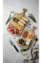 Modern design 2-piece wooden cutting, chopping, and serving board with handles - 2