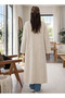Women's Fleece-Lined Long Oversized Knitwear Cardigan, Shawl Collar, Comfortable 120 Cm, Winter Wool Standard Size - 5