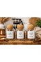 3-Piece 500 ml Glass Coffee Jar – Cork Ball Lid, Turkish Filter Granulated Coffee Set – Label Gift