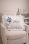 Ruffled 100% Cotton Baby Jewelry Pillow with Bubble Teddy Bear - 3