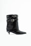 Betty Rustic Black Heeled Boots