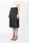 Midi Length Pleated Knitted Skirt with Wide Corset - 3