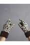 Women, Leopard Print, Thermal, Ankle Plush, Fleece Gloves - 2