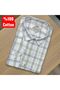 Men's Classic Wide Cut Plaid Cotton Long Sleeve Shirt - 3