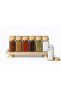 12-Piece Glass Spice Jar Set with Bamboo Lids and Wooden Stand – 120ml Includes Labels - 3