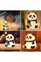 Fluffy Led Night Light with Panda Figure in 5 Different Color Modes – Soft Textured Children's Room and De - 3