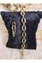 Gold Detailed Style Women's Steel Bracelet