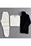 Men's Plush Jacket + 3 Thread Fleece-Lined Bisikletyaka Tracksuit Set 3-Piece Combination
