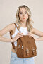 Women's Beige Kipling Fabric Women's Shoulder and Backpack