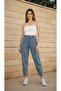 Women's Balloon-Leg, Stitched-Cuff, Ankle-Length, Pocketed 100% Cotton Pants - 3