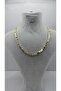 Stainless Steel Gold Color Cube Model Necklace - 2