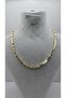 Stainless Steel Gold Color Cube Model Necklace - 3