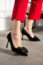 Riva Black Stiletto Heeled Shoes - 4