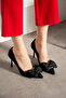 Riva Black Stiletto Heeled Shoes - 3