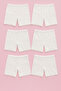 Girls' Cotton Shorts Panties 5-Pack – Soft, Lace, Everyday Underwear Set - 6