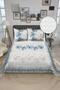 Shiny Velvet Fabric Quilted Double Bedspread Set (3 Pieces) Cky0061 - 2