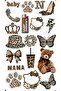 Leopard Pattern Sticker Set – Decorative Stickers with Baby & Mama Writing |   22X30 cm - 2